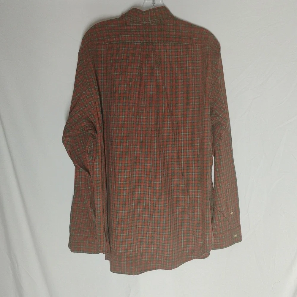 Ralph Lauren‎ Classic Fit Men's XL Green/Red Plaid Button Down Dress Shirt Green